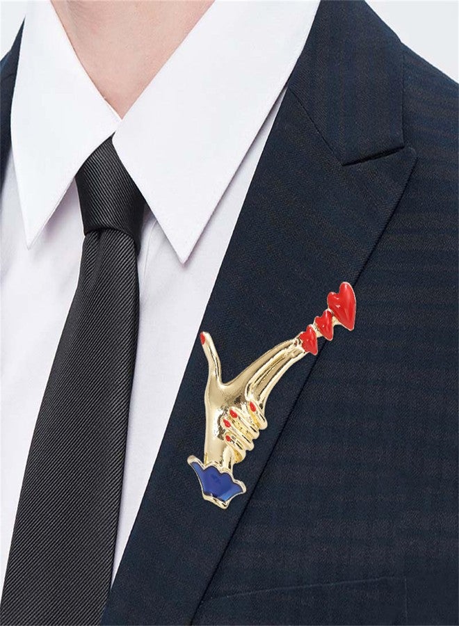 بروش عيد الحب من RLHRNDE للنساء والرجال، بروش رائع على شكل ملاك الحب، تفاحة، ضفدع، بروش إيماءة إطلاق الحب، إكسسوارات أنيقة للبدلات وربطات العنق، تصميم آرت ديكو، مجوهرات زركونيا مكعبة مقلدة، هدية مثالية لعشاق المجوهرات من النساء (إيماءة إطلاق الحب). - Image 2