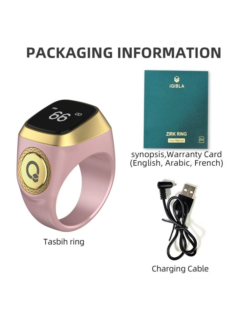 BSTWSH BSTWSH 22mm Smart Tasbeeh Ring, with Bluetooth Connection for Exclusive BSTWSH App, Vibration Reminder, Tasbeeh Counter and 5 Daily Prayer Reminders  - Image 2