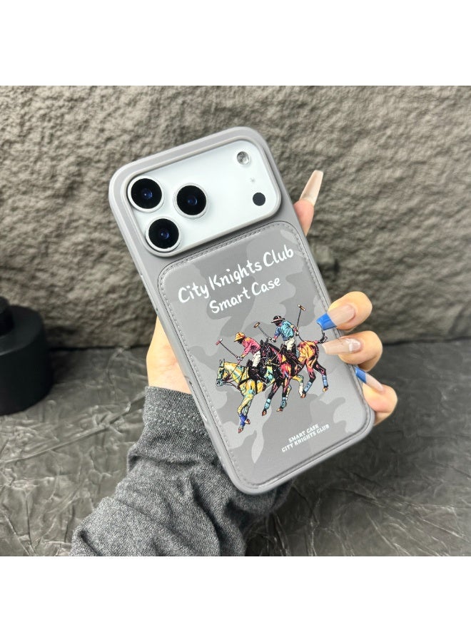 ICARLUS Magsafe Magnetic Phone Case for iPhone 17 Pro Max Shockproof Protective Cover Luxury Knight Custom Pattern - Image 1