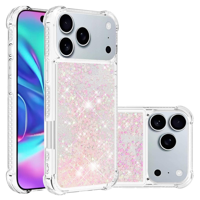 TPU Protective Case for iPhone 13 with Shockproof and Drop Protection plus Shockproof plus Glitter Liquid Sand plus Four Corner Protection in Green - Image 5