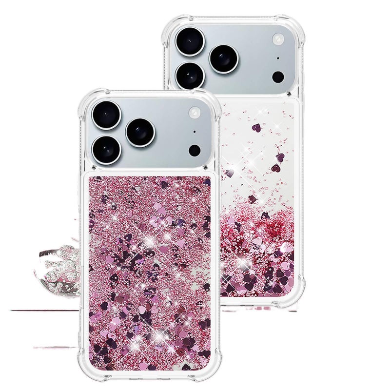 TPU Protective Case for iPhone 13 with Shockproof and Drop Protection plus Shockproof plus Glitter Liquid Sand plus Four Corner Protection in Green - Image 4