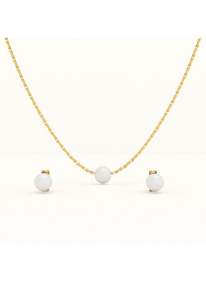 PALMONAS 18k Gold Tone Plated Serene Pearl
 for Women - Image 1