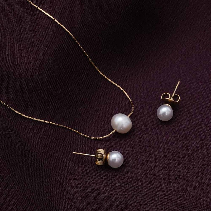 PALMONAS 18k Gold Tone Plated Serene Pearl
 for Women - Image 2