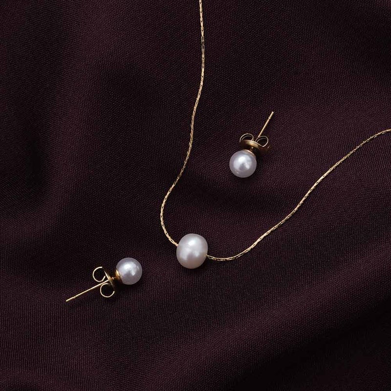 PALMONAS 18k Gold Tone Plated Serene Pearl
 for Women - Image 3