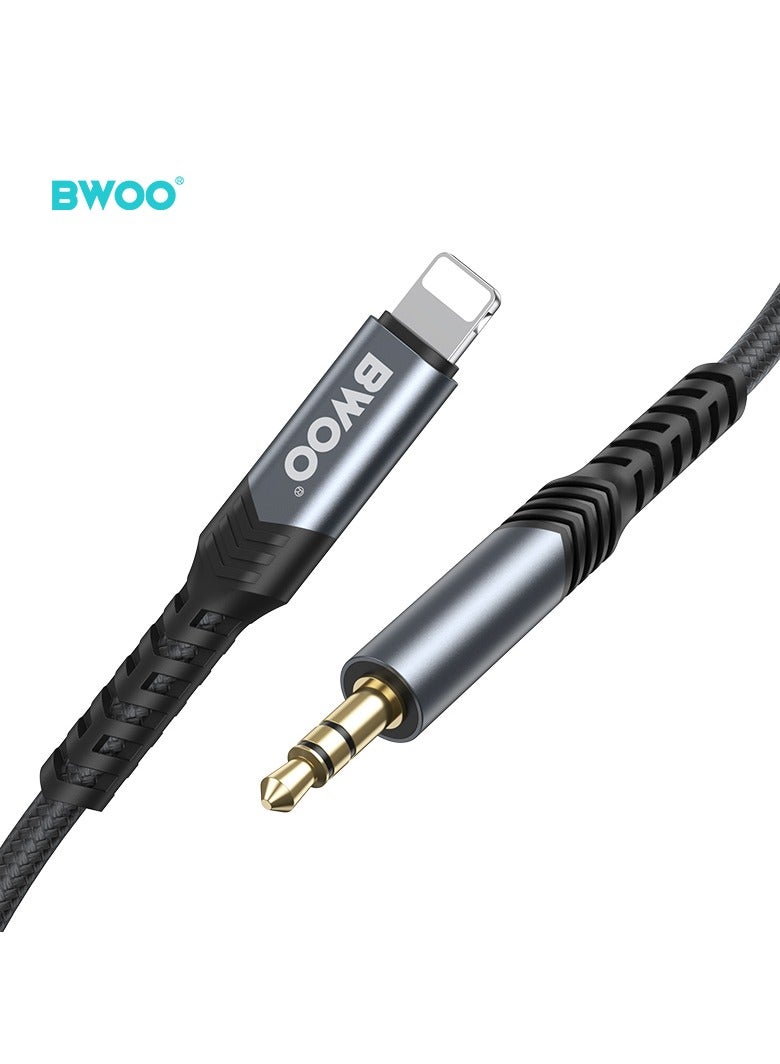 BWOO Lightning To Aux 3.5Mm Audio Cable Black - Image 3