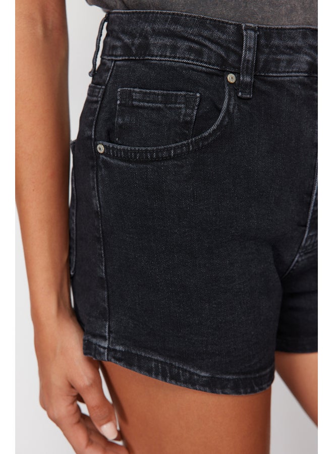 trendyol Black Comfort Denim Shorts & Bermuda TWOSS24SR00163  - Image 5