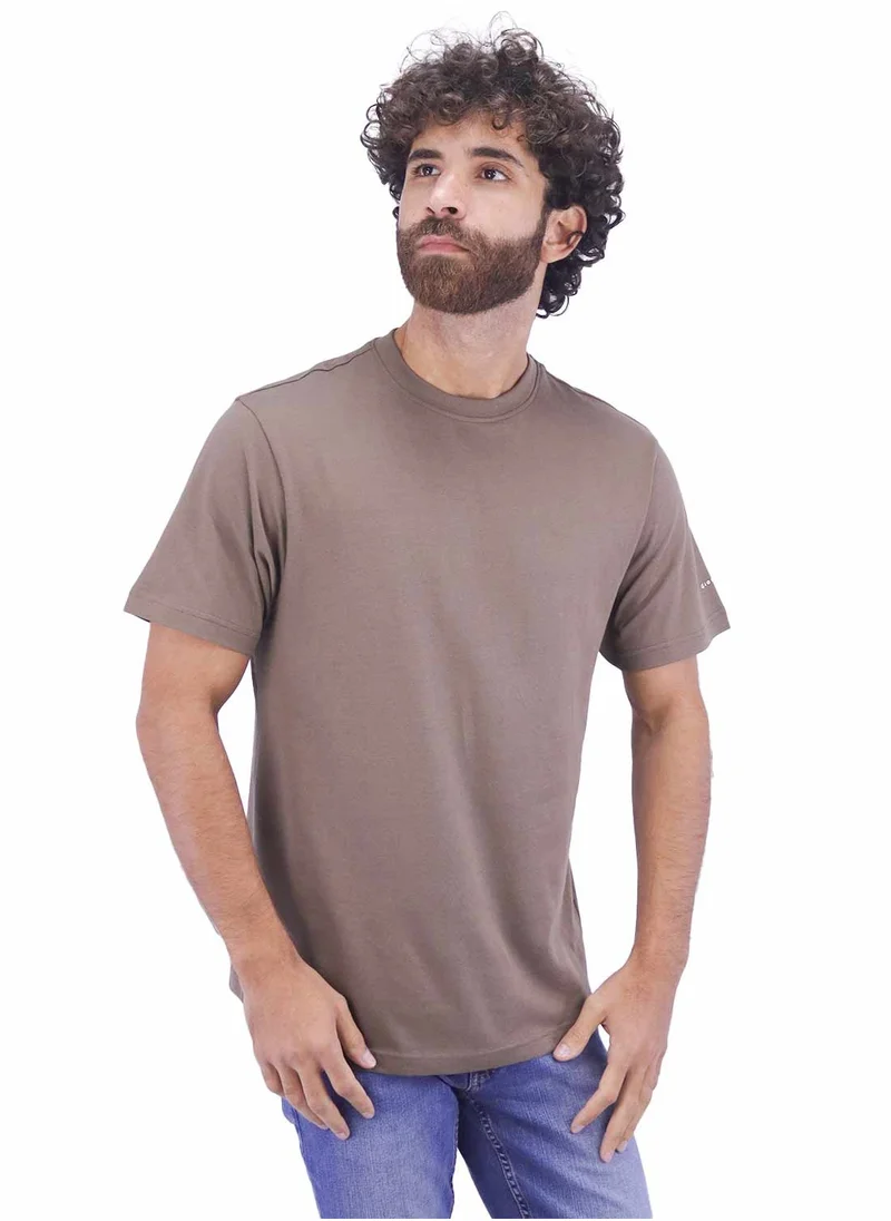 جيوردانو Men's Cotton Jersey Crew Neck  Slim Fit Tee