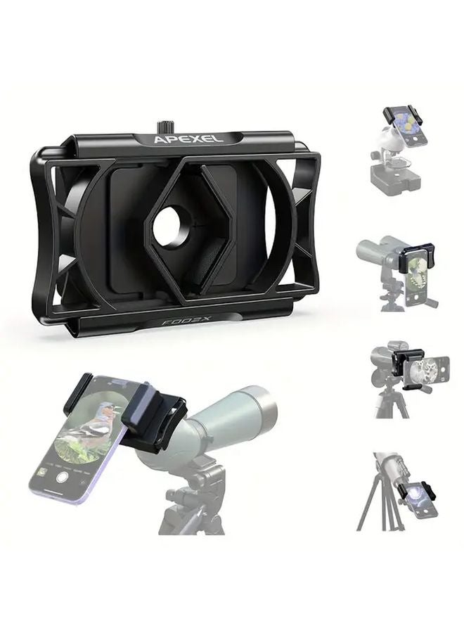 Apexel Universal Black Phone Telescope Holder Adapter For Binoculars Microscopes - Image 4