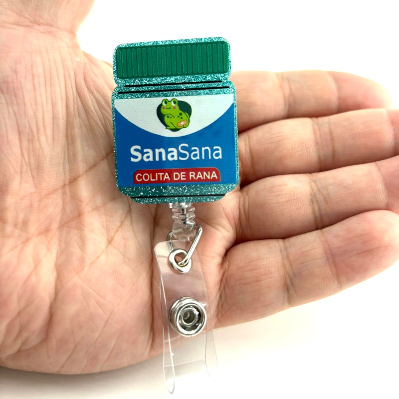 BEZTN Sana Sana Colita De Rana Funny Badge Reel, RN Nurse Badge Holder with Retractable Clip, Cute Frog Pediatric Badge Buddy, Nursing Student CNA LPN MA Medical Worker Nurse ID Name Work Badge Clip - Image 5