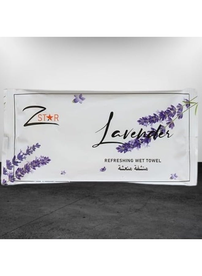 مناشف مبللة من زد ستار، ٢٠ قطعة - ناعمة، ماصة، ومناسبة للسفر، مغلفة بشكل فردي، برائحة اللافندر لجميع أنواع البشرة - Image 2