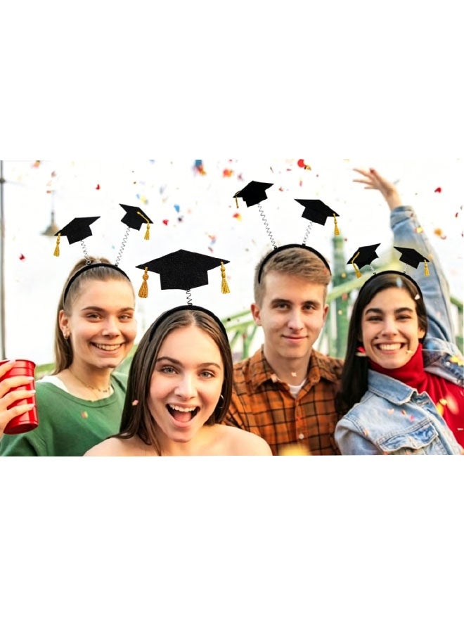 إيليلي زينة موسم التخرج - 5 قطع من عصابات الرأس للتخرج، مناسبة لحفلات التخرج الجامعية ورياض الأطفال، بالإضافة إلى قبعة البكالوريوس وشهادة التخرج. - Image 4
