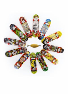 Excefore 12 Pack Fingerboards Finger Skateboards Toy Mini Fingerboards Skateboards Set Finger Toy Skateboards Gifts for Skate Lovers Finger Skater Finger Party Favors Random Style (Multi Style)  - Image 1