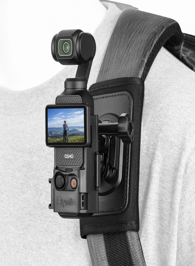 BRDRC Pocket 3 Backpack Mount, Bag Belt Shoulder Strap Mount Chest Holder with Expansion Adapter for DJI Osmo Pocket 3 Creator Combo Accessories - Image 1