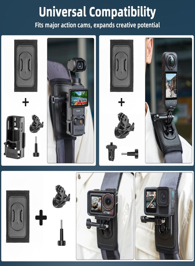 BRDRC Pocket 3 Backpack Mount, Bag Belt Shoulder Strap Mount Chest Holder with Expansion Adapter for DJI Osmo Pocket 3 Creator Combo Accessories - Image 2