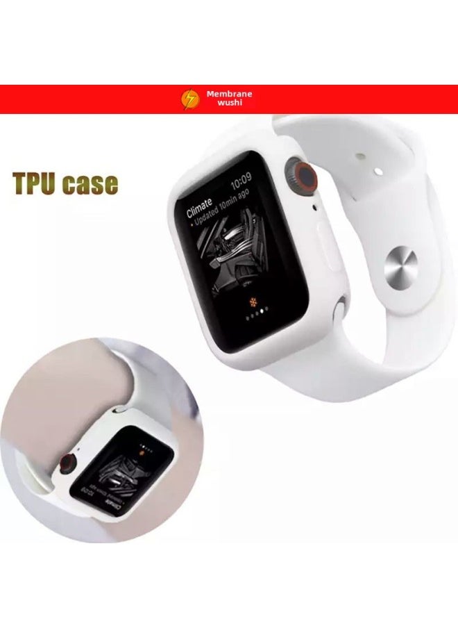 Generic - Half Pack TPU Watch Case For Apple Iwatchs10 Soft Case Ultra49mm Candy Color Frosted Protective Cover-Color:Orange-Dimensions:Candy Shell (41mm) With Packaging - Image 1