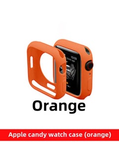 Half Pack TPU Watch Case For Apple Iwatchs10 Soft Case Ultra49mm Candy Color Frosted Protective Cover-Color:Orange-Dimensions:Candy Shell (41mm) With Packaging
