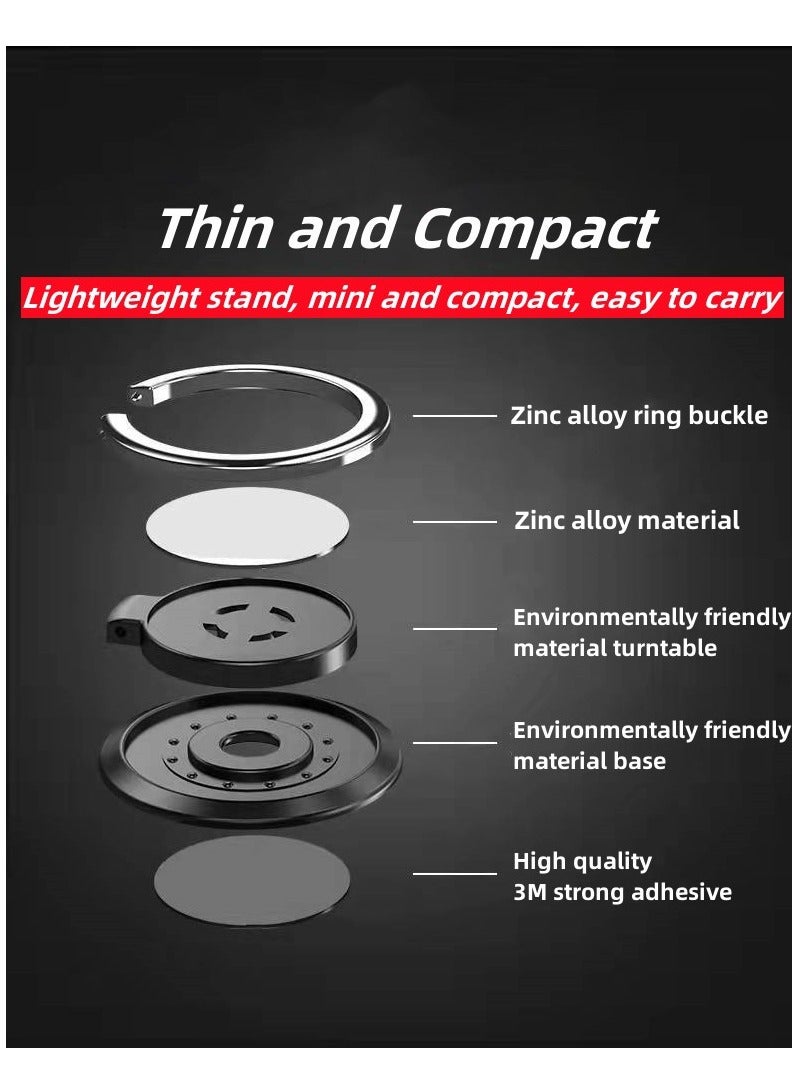 CHEROSIN 【1+1+1 Sets】for Samsung Galaxy A07 Case & Screen Protector & Magnetic Ring Holder Frosted Pudding Material TPU Cover with Tempered Glass Screen Protector,Ring Holder Suitable for Car Magnetic Attraction - Image 5