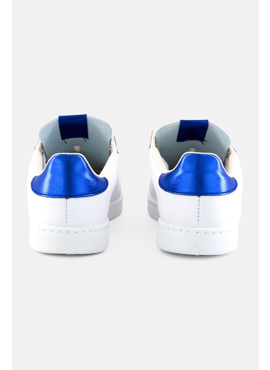 Victoria - Kids Girl Lace Up Outdoor Shoes, White - Image 1