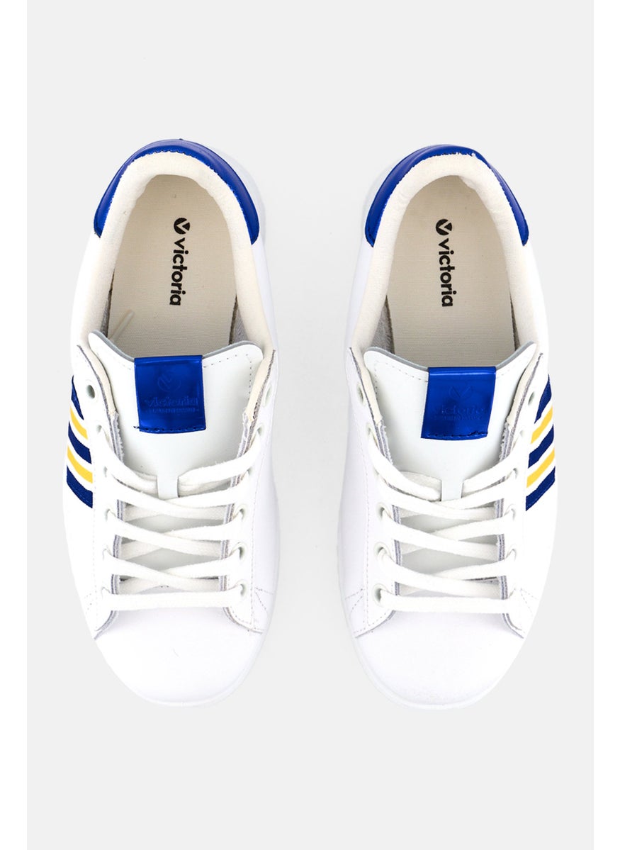 Victoria - Kids Girl Lace Up Outdoor Shoes, White - Image 1