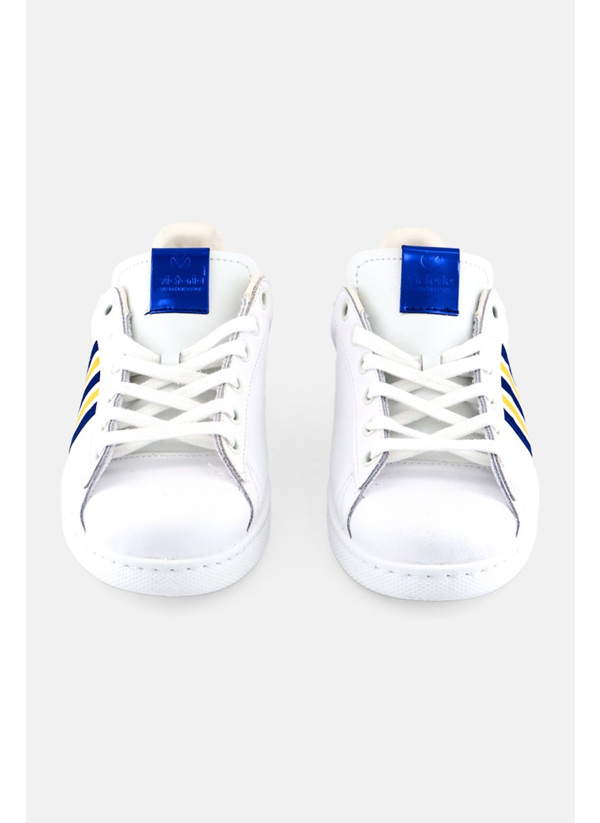 Victoria - Kids Girl Lace Up Outdoor Shoes, White - Image 1