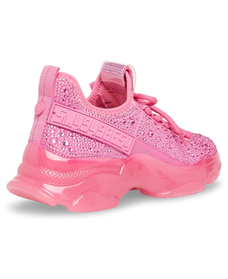 Steve Madden Women's Maxima Sneaker, Pink Rhinestone, 11 - Image 2