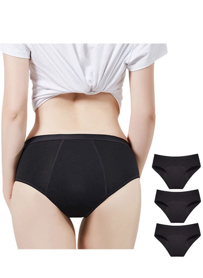 Generic Women Absorbent Leak Proof Panty Pants Menstrual Panties 3 Pack  - Image 1