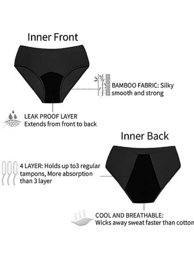 Women Absorbent Leak Proof Panty Pants Menstrual Panties 3 Pack