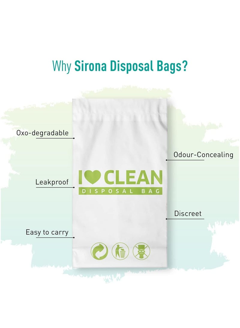 Sirona Sirona Sanitary Disposable Bags | Pad Disposal Bags | Discreet Disposal of Tampons, Condoms, Diaper, Sanitary Pads, Panty Liner and Personal Hygiene Waste | Women Privacy Handling Bag (225 Bags) - Image 4