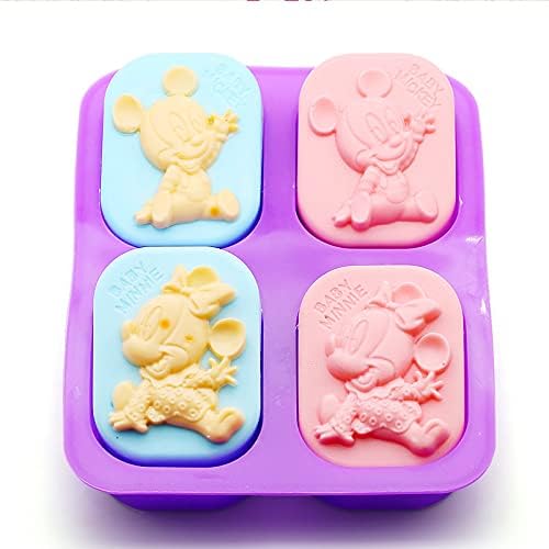 Smello SMELLO Kids Special Mould 2 Mickey 2 Mini Shape for Handmade Decorating Chocolate Soaps Making 