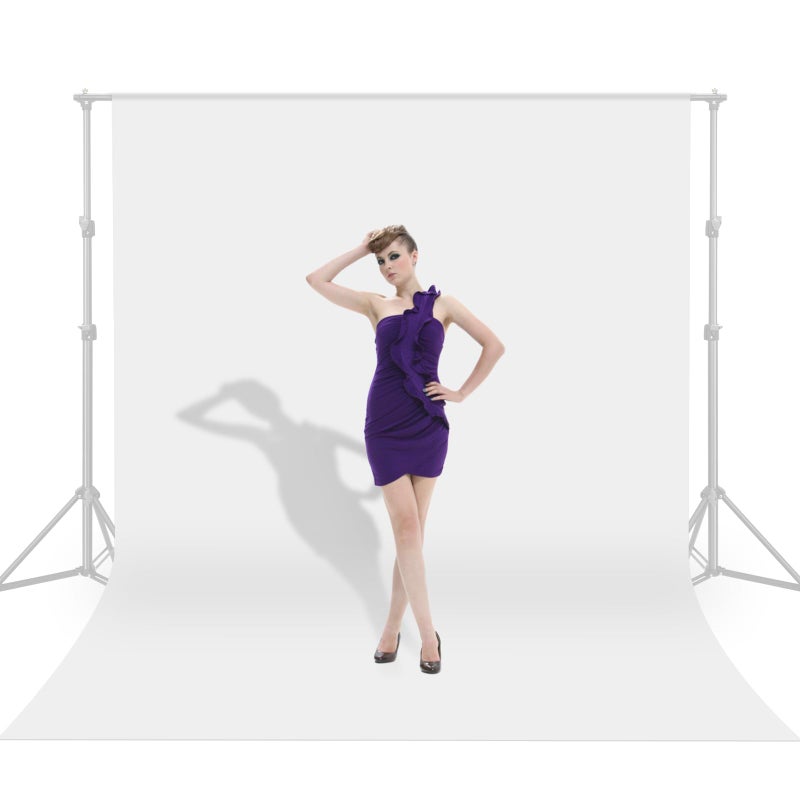 UTEBIT خلفية بيضاء 5 قدم × 6.5 قدم قماش بوليستر لجناح التصوير الفوتوغرافي مقاومة للتجاعيد لستوديو التصوير وفيديوهات يوتيوب والتلفزيون (الحامل غير مشمول) - Image 1