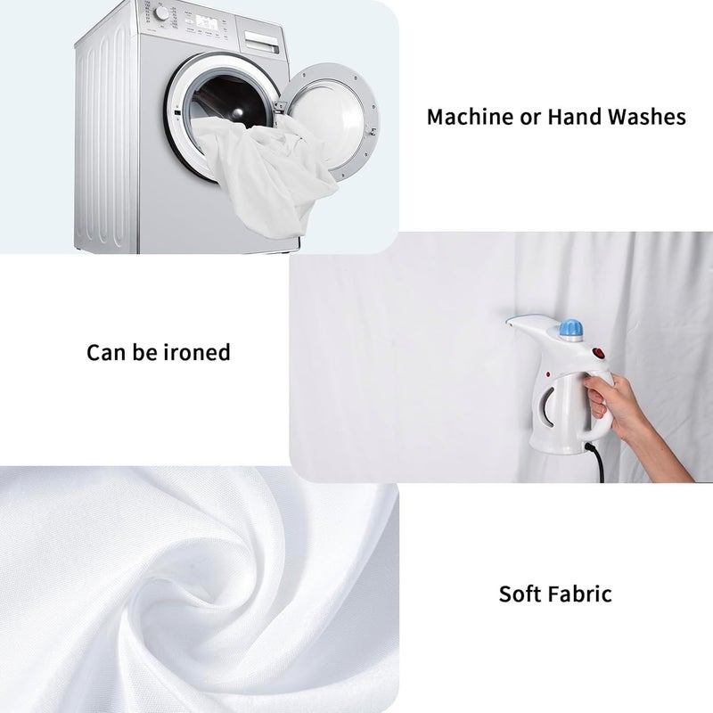 UTEBIT خلفية بيضاء 5 قدم × 6.5 قدم قماش بوليستر لجناح التصوير الفوتوغرافي مقاومة للتجاعيد لستوديو التصوير وفيديوهات يوتيوب والتلفزيون (الحامل غير مشمول) - Image 2