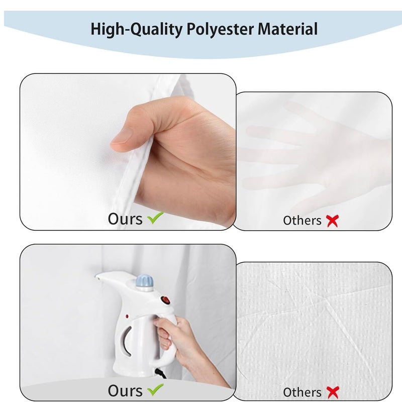 UTEBIT خلفية بيضاء 5 قدم × 6.5 قدم قماش بوليستر لجناح التصوير الفوتوغرافي مقاومة للتجاعيد لستوديو التصوير وفيديوهات يوتيوب والتلفزيون (الحامل غير مشمول) - Image 3