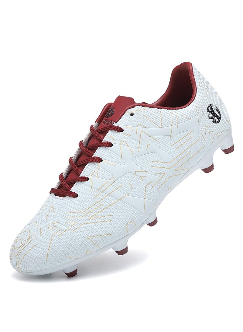 جناح السماء أحذية كرة القدم للرجال والنساء، أحذية كرة القدم خفيفة الوزن ومرنة، أحذية رياضية احترافية للبالغين، أحذية تدريب رياضية برباط ونعل FG - Image 1
