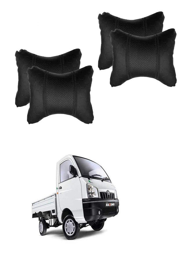PulGos Black Car Cushion in Football Design Material Leatherette (Pair of 2)_928 - Image 1