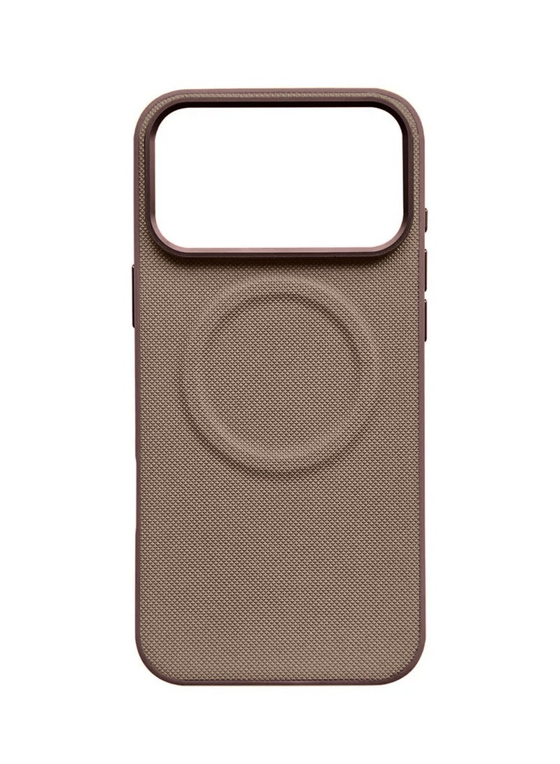 Wtech Apple iPhone 17 Pro 5G 2025 Luxury High Quality Magnetic Silicone Sides Case Cover (MCRPSN) - Brown - Image 2