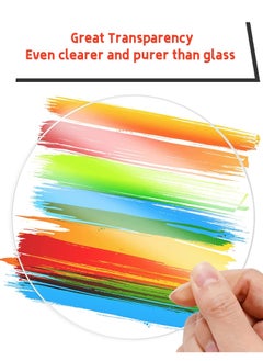Excefore Round Plexiglass Sheet, 2 Pieces 12 Inch Diameter Clear Acrylic Circle, Round Cake Disk Acrylic Sheet, Plexiglass Table Top, Round Acrylic Backdrop, 1/8”Thick  - Image 4