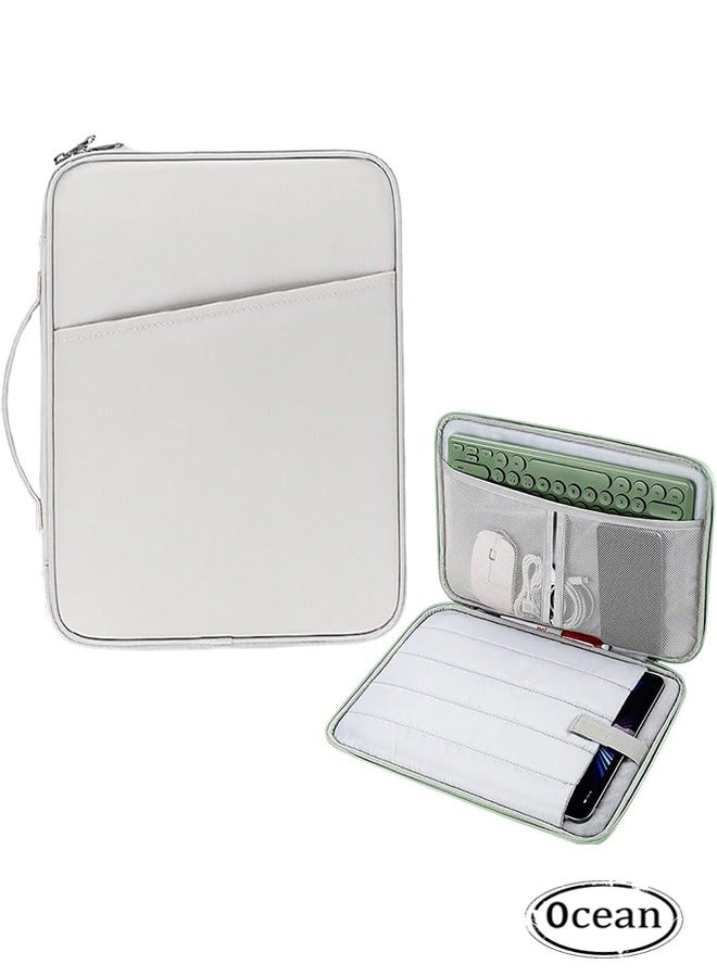 Ocean 10.8-11 Inch iPad Travel Case Organizer, Padded Protective Tablet Carrying Sleeve Bag, Tablet Case, Suitable for Tablet Up to 11 inch or Other Devices, White  - Image 1