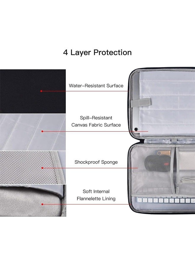 Ocean 10.8-11 Inch iPad Travel Case Organizer, Padded Protective Tablet Carrying Sleeve Bag, Tablet Case, Suitable for Tablet Up to 11 inch or Other Devices, White  - Image 4