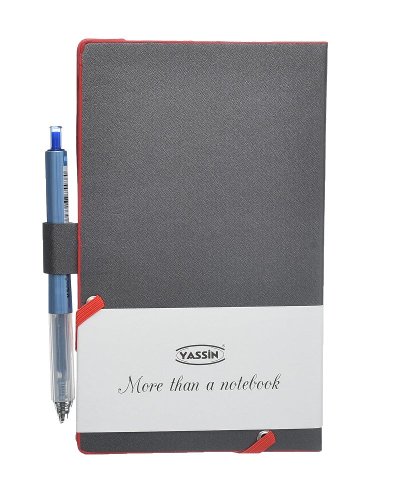 Yassin Titanium Notepad with Pen, 12x19cm Plastic Cover for Portable Notes and Lists - Image 1