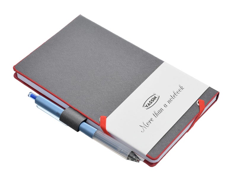 Yassin Titanium Notepad with Pen, 12x19cm Plastic Cover for Portable Notes and Lists - Image 2