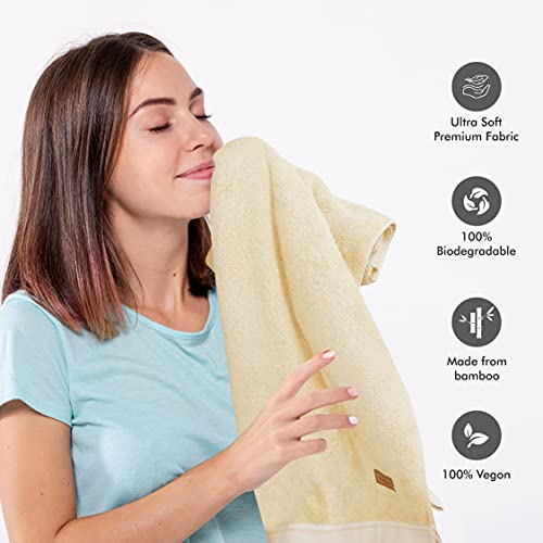 Spread Spain 100% Bamboo Face Towel, Ultra Soft, Absorbent, Quick Dry Towels for Facewash, Gym, Sports, Travel, Suitable for Acne Prone Skin, 33cm x 33cm, 360 GSM (Pack of 2 - Olive) - Image 4