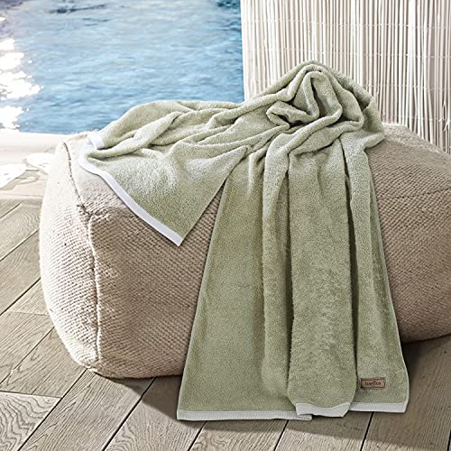 Spread Spain 100% Bamboo Face Towel, Ultra Soft, Absorbent, Quick Dry Towels for Facewash, Gym, Sports, Travel, Suitable for Acne Prone Skin, 33cm x 33cm, 360 GSM (Pack of 2 - Olive) - Image 2