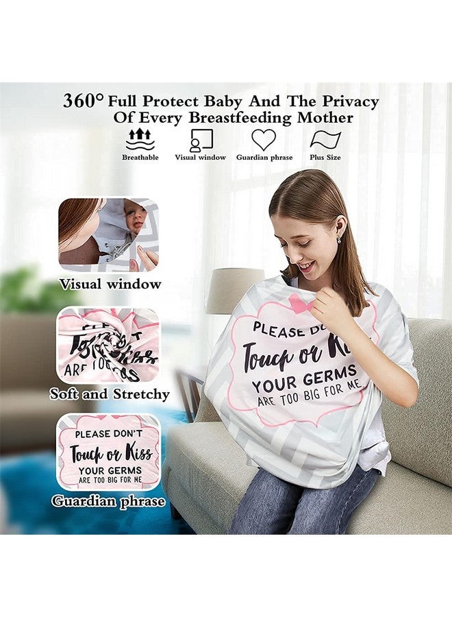 Metplus غطاء مقعد السيارة للأطفال من ميتبلس بدون لمس، أغطية رضاعة للأمهات، وشاح للرضاعة، غطاء متعدد الاستخدامات لمقعد السيارة للأطفال الرضع لحامل الأطفال/عربة الأطفال/عربة التسوق، هدايا لمناسبة استحمام الأطفال للأولاد والبنات - Image 5