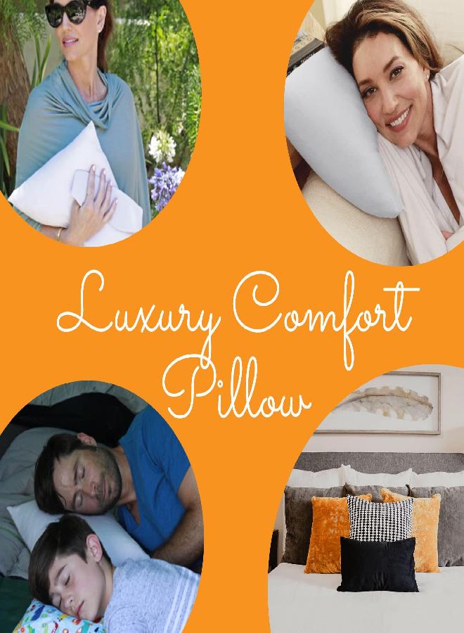 Happyluxe Happyluxe Odyssey Travel Pillow with Washable Cover, Small Airplane Pillow for Long Flights, Camping, and More, Neck Rest and Lumbar Support, Made in The USA, 13 x 17 Inches, Silver Gray - Image 5