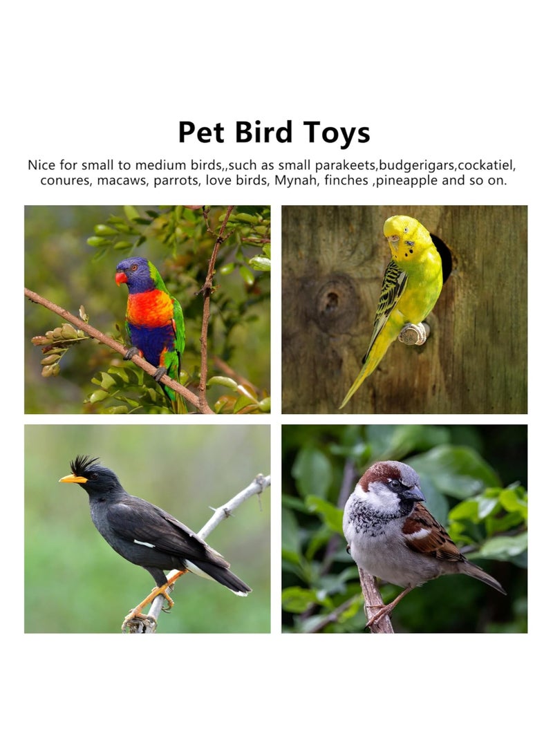 2Pcs Green Parrot Roller Skates Bird Toy,Wood Plastic Intelligence Training Pet Parakeet Mini Roller Ice Skates Skateboard for Small Bird Toys (Green-2 Pack) - Image 2