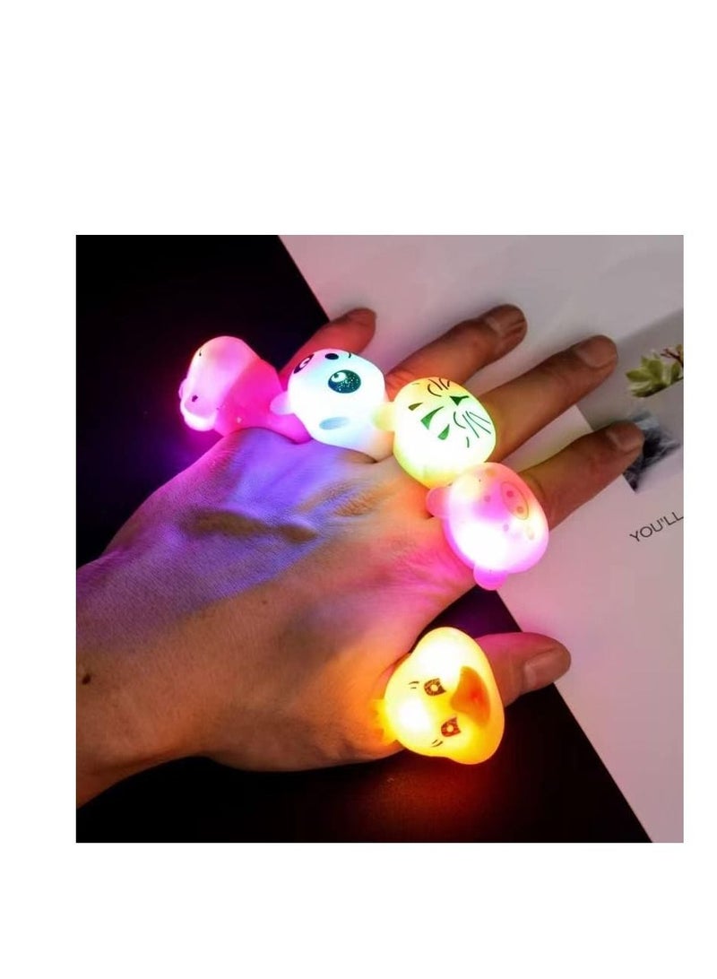 SYOSI 27 Pcs LED Light Up Ring, LED Light Up Rings Goodie Bag Stuffers Treasure Box Toys for Classroom Prizes Glow in The Dark Party Supplies for Kids Birthday Halloween Party Favors - Image 4