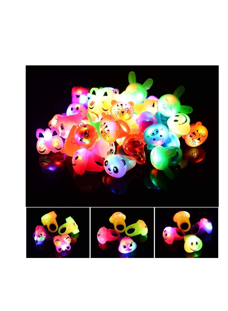 SYOSI 27 Pcs LED Light Up Ring, LED Light Up Rings Goodie Bag Stuffers Treasure Box Toys for Classroom Prizes Glow in The Dark Party Supplies for Kids Birthday Halloween Party Favors - Image 5