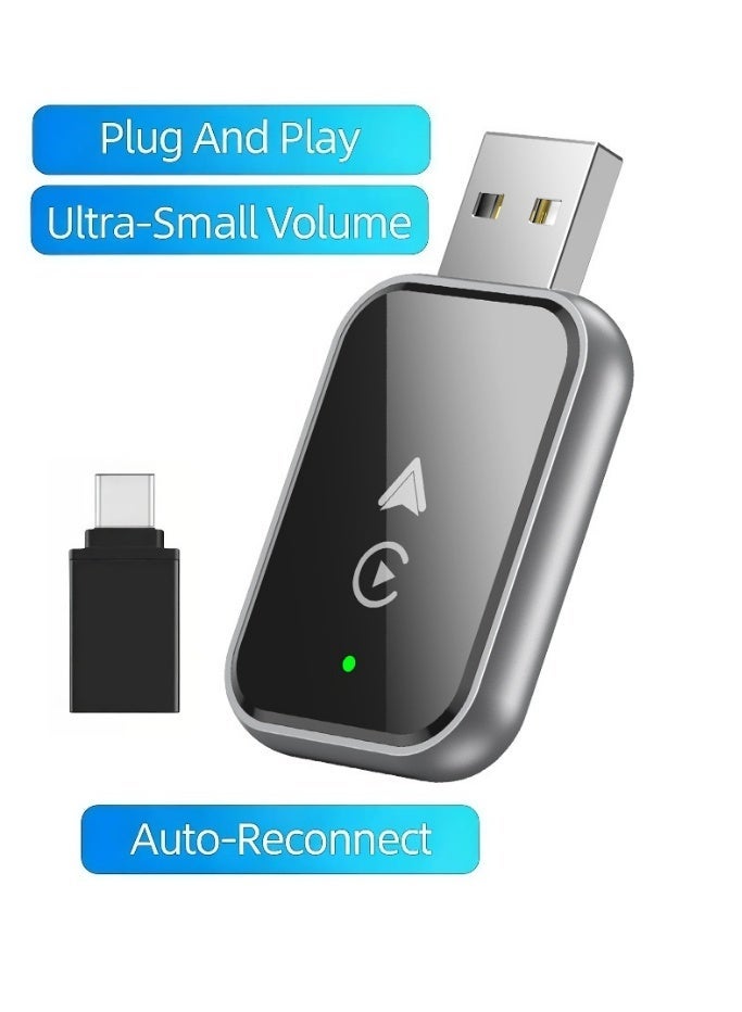 Starte Upgraded Cablely Wireless Adapter for iPhones and Android Devices, Wired to Wireless CarPlay, No Delay, Automatic Connection, Stable Control, Compact Size with Type-C Convert Cable - Image 1