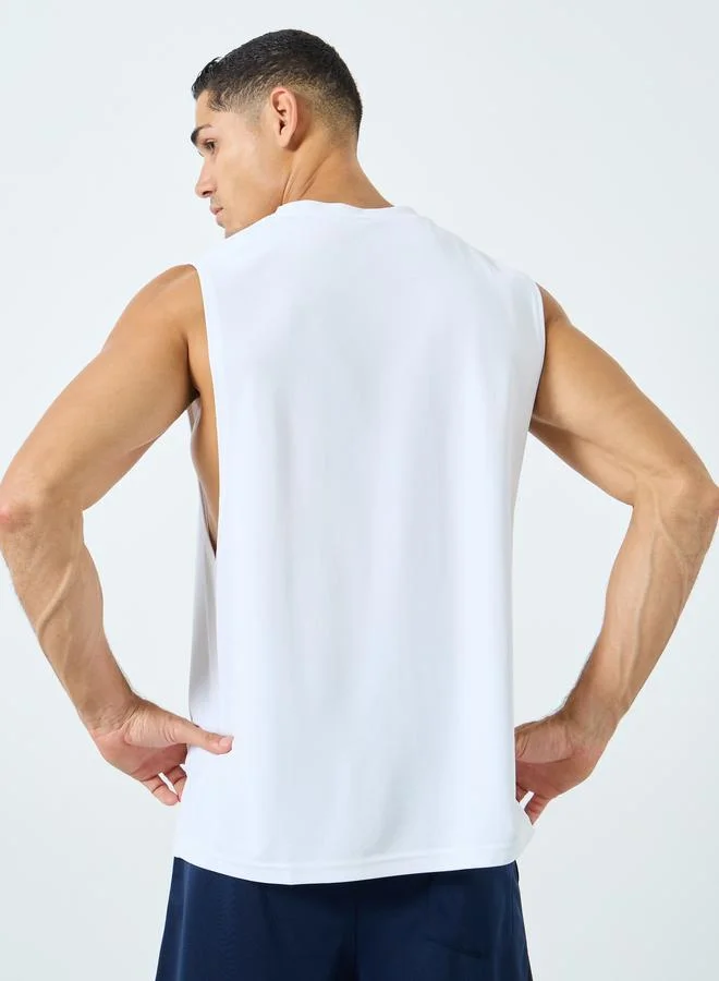 Styli Styli Men White Drop Armhole Training Tank