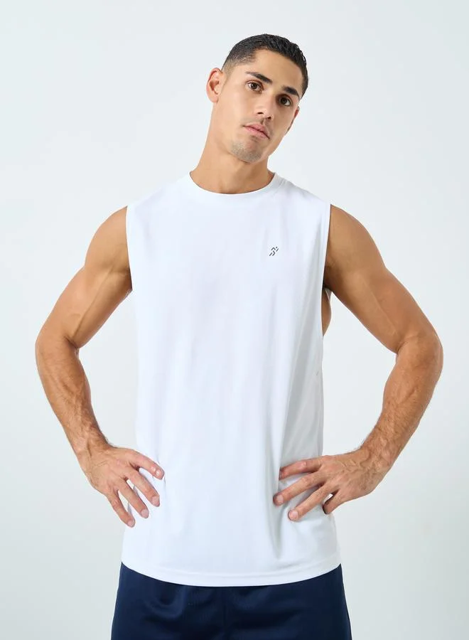 Styli Styli Men White Drop Armhole Training Tank